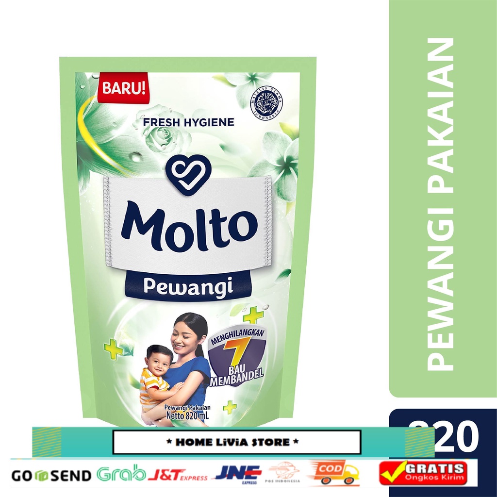 Molto Pewangi Pakaian Fresh Hygiene 820 mL