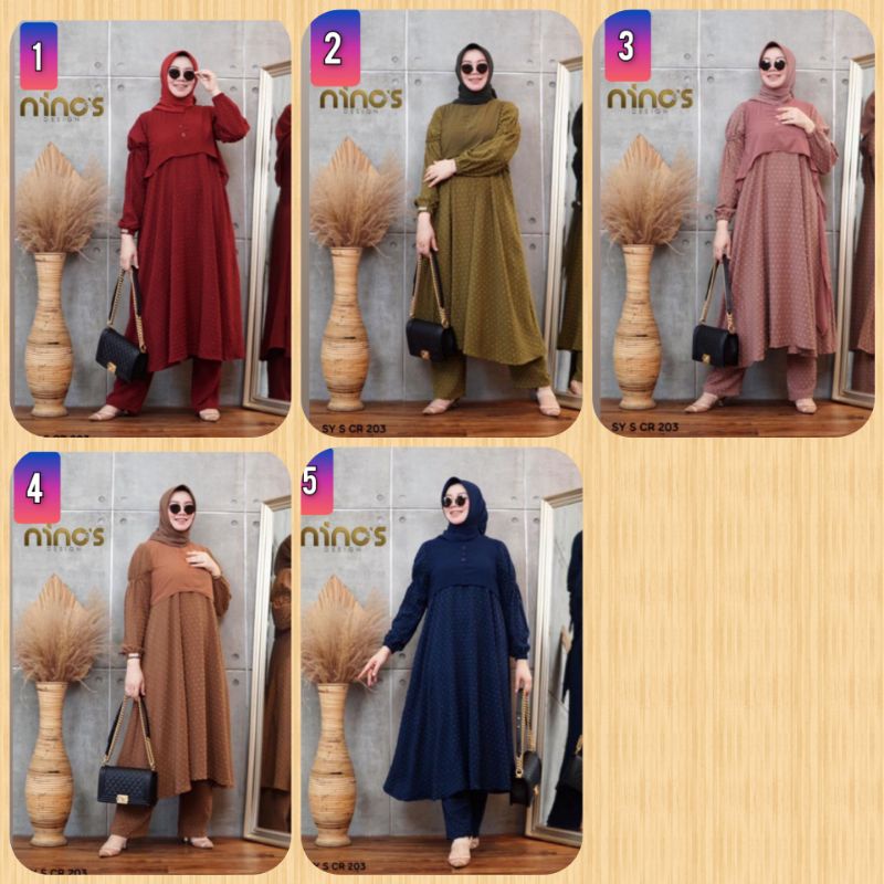 SETELAN TUNIK DAN CELANA NINOS SY-S-CR-0203 BY NINO'S DESIGN
