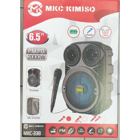 Speaker Besar Bluetooth Karaoke Portabel KMS-3381