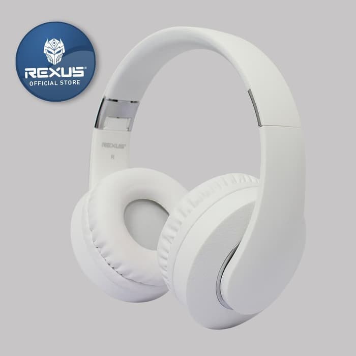 Cuci Gudang Rexus M1 Wireless Headset Gaming Bluetooth Headphone MicroSD FM Radio - Putih