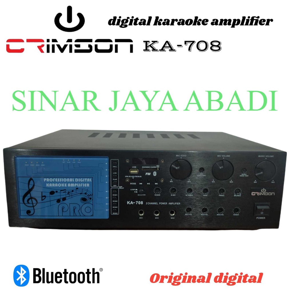 AMPLI DIGITAL KARAOKE CRIMSON KA-708 400 Watt ORIGINAL