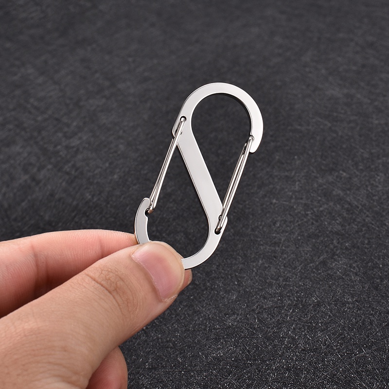 Carabiner Mini Bentuk S Dua Sisi Bahan Alloy Untuk Aksesoris Rock Climbing