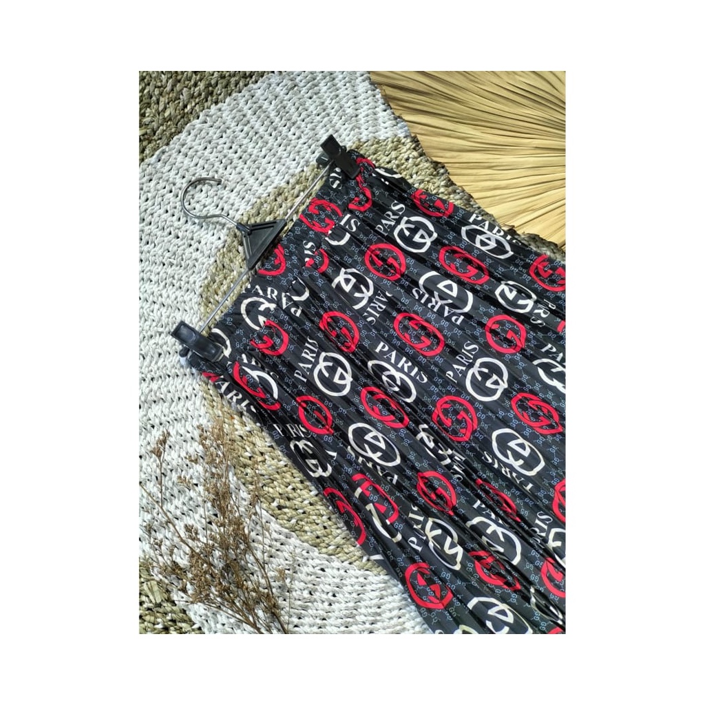 ROK PLISKET MOTIF GUCCI TERBARU // ROK MOTIF GC PREMIUM DEWASA