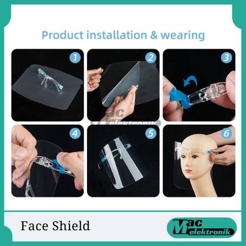 FACE SHIELD KACAMATA / FACESHILED ARTIS / FACE SHIELD NAGITA / FACE SHIELD FRAME