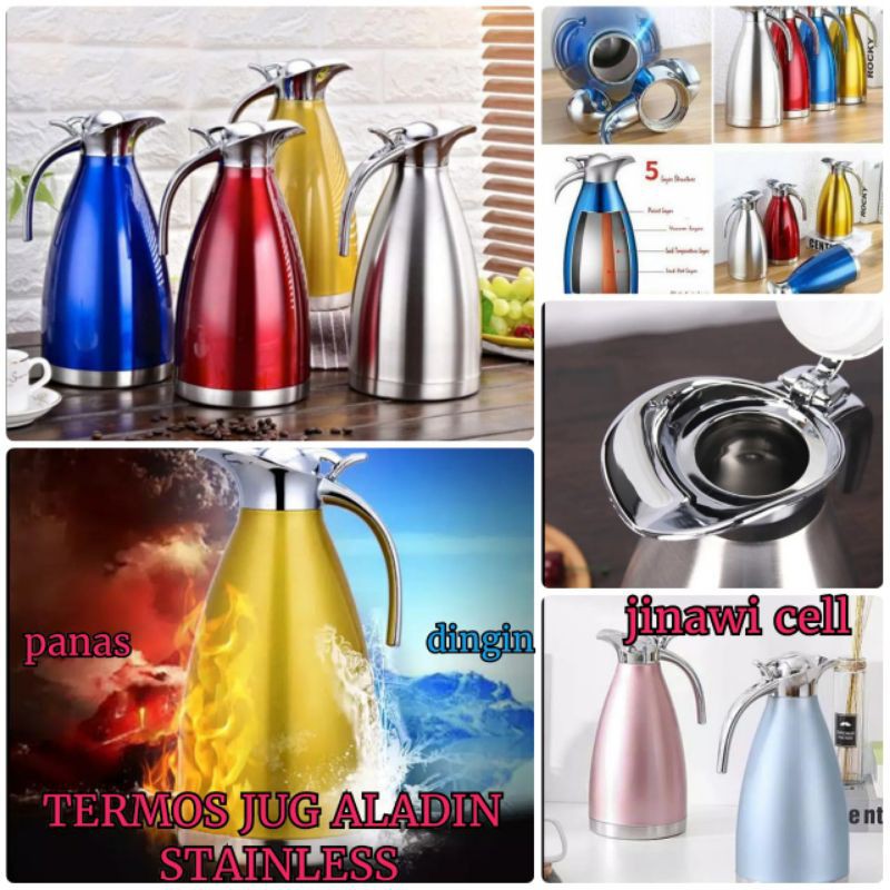 Terlaris Teko Jug Vaccum Stainless Termos Aladin 2 Liter aWp0kzHDDlgQOR