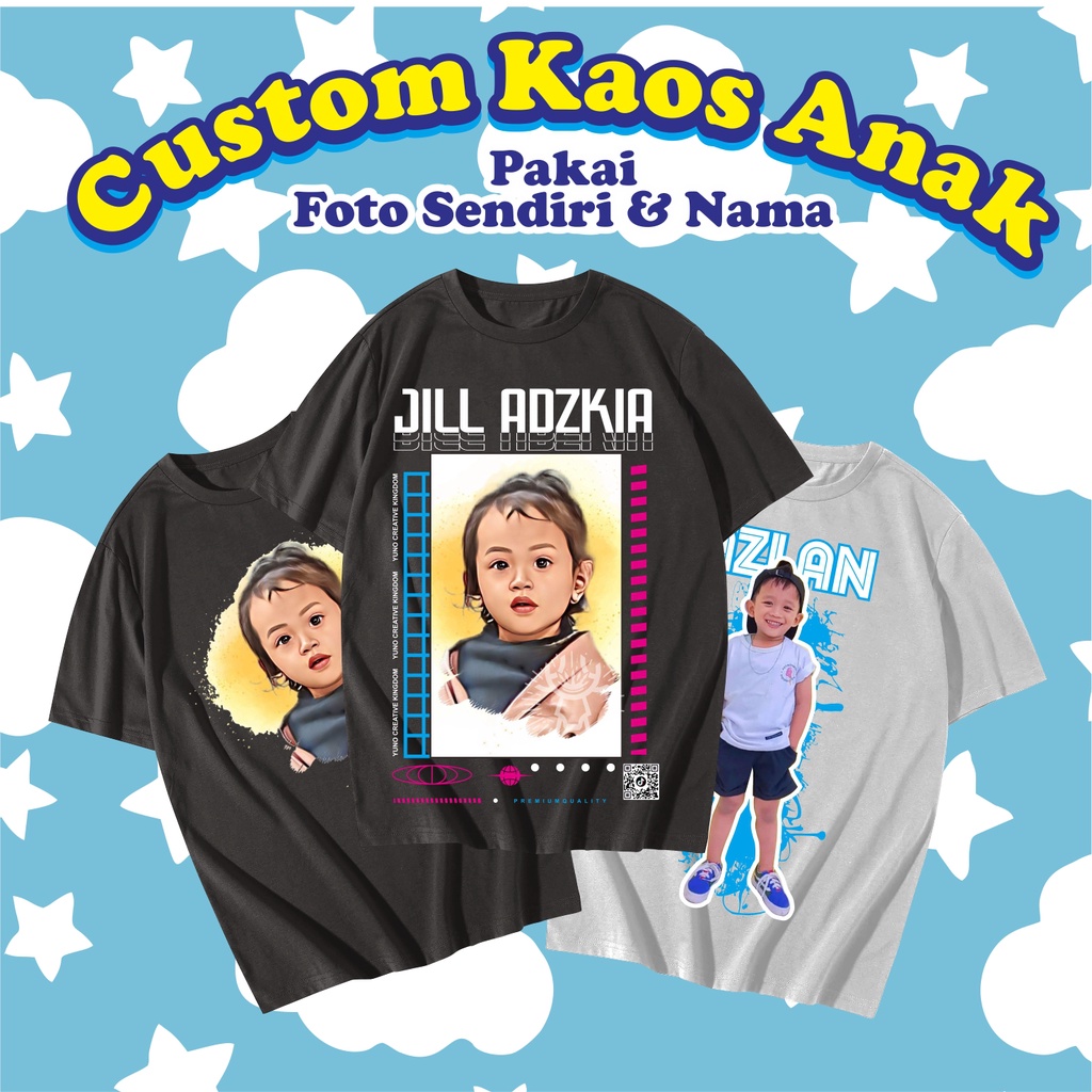 KAOS ANAK /KAOS FOTO /KAOS CUSTOM ANAK