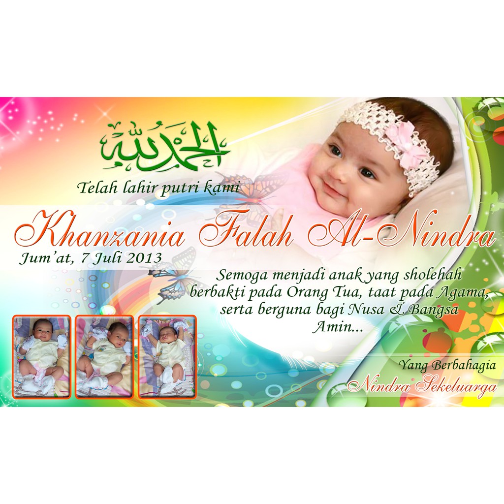 banner nama bayi baru lahir - spanduk nama bayi  Aqiqah/ banner Kelahiran Bayi bisa request - SEPAND