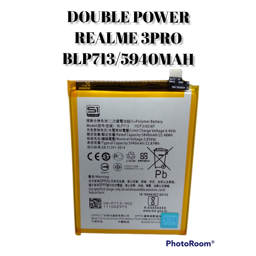 BATERAI DOUBLE POWER REALME 3PRO BLP 713 / BATRE REALME 3 PRO BLP713