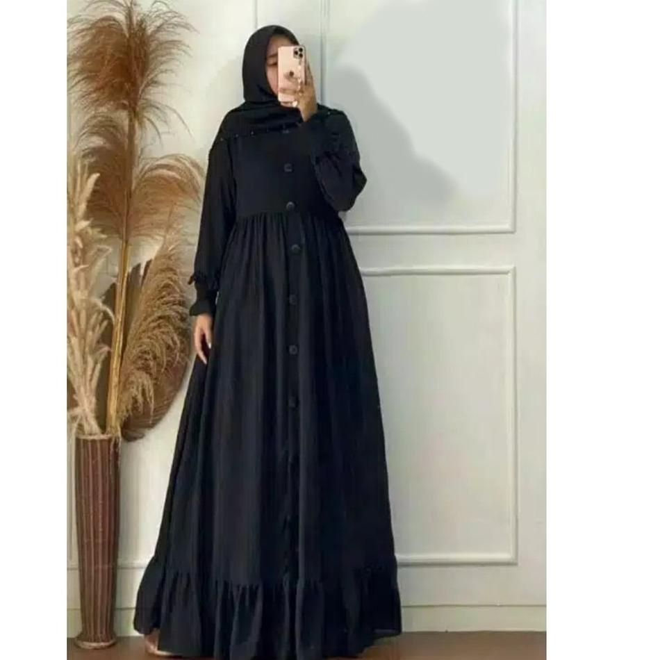 Gamis muslim // PLAIN MAXY DRESS // Size L XL XXL-6