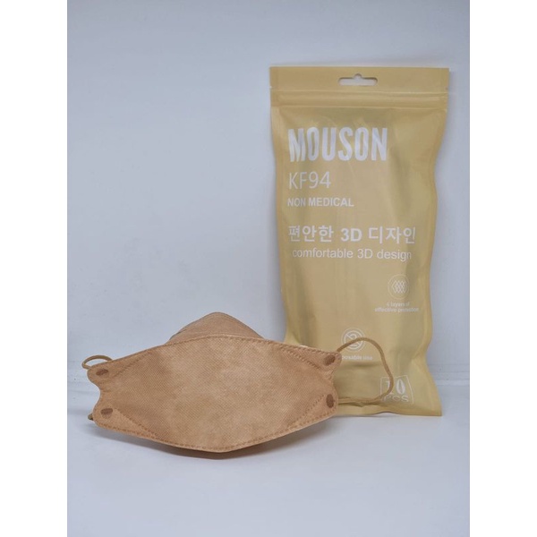 MASKER KF94 MOUSON EMBOSS EARLOOP KOREA 4PLY MASKER MOUSON 4D IMPORT KF 94