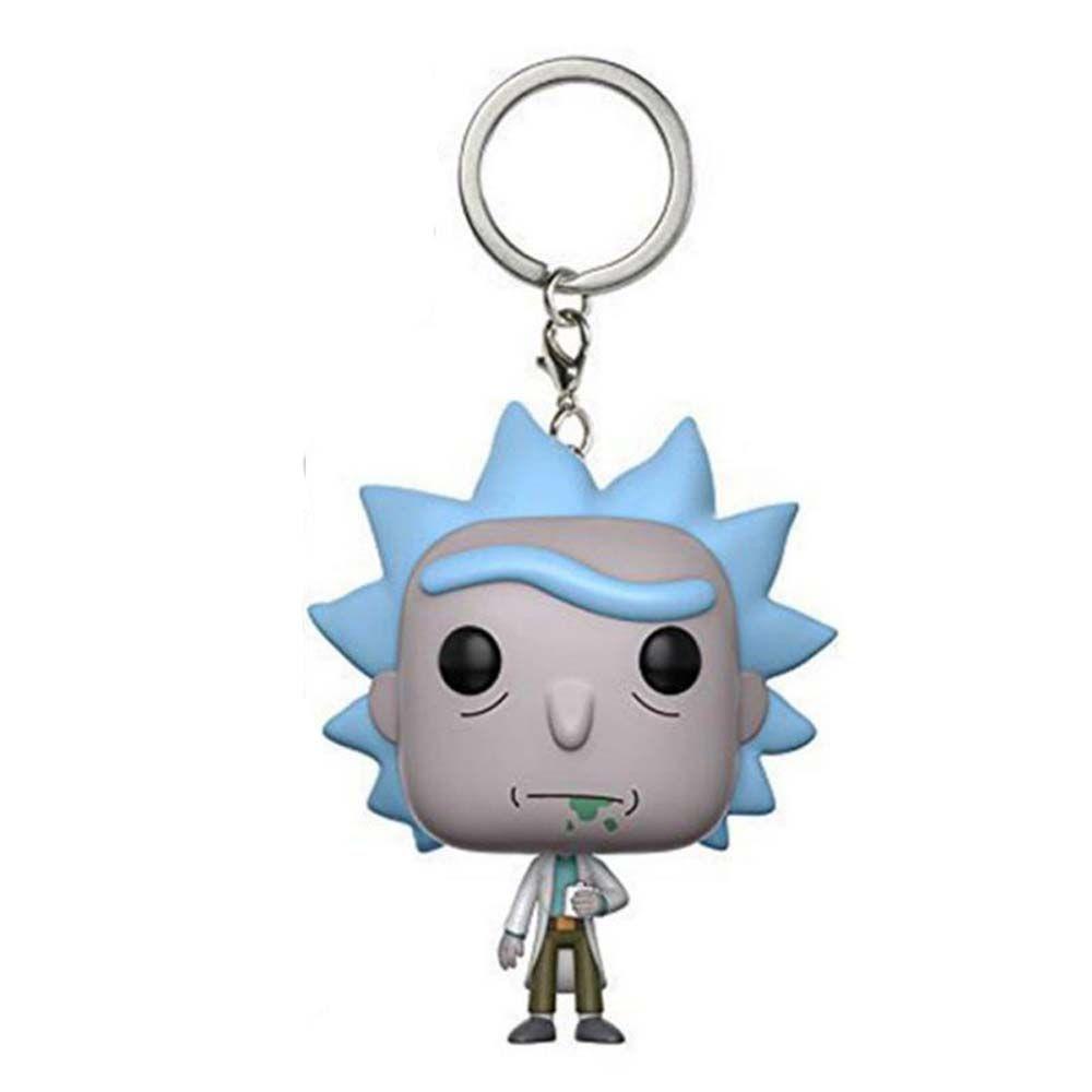 Needway Rick And Morty Collection Hadiah Anak 5 cm Animasi Peripheral Morty Action Figure Liontin Perhiasan Gantungan Kunci