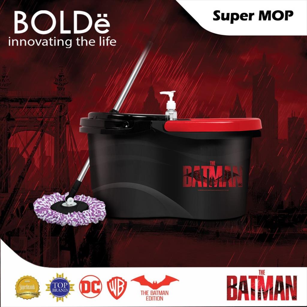 BOLDe Super Mop Alat Pel Pembersih Lantai Batman Edition - Saringan Bisa Dilepas