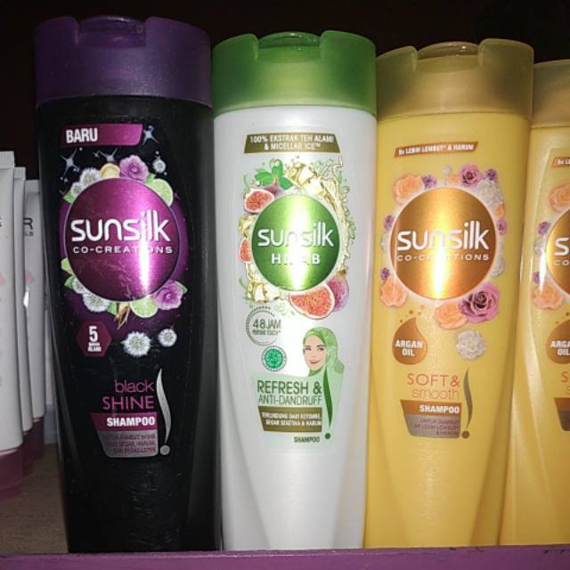 Sunsilk shampo 170ml kuning, hitam