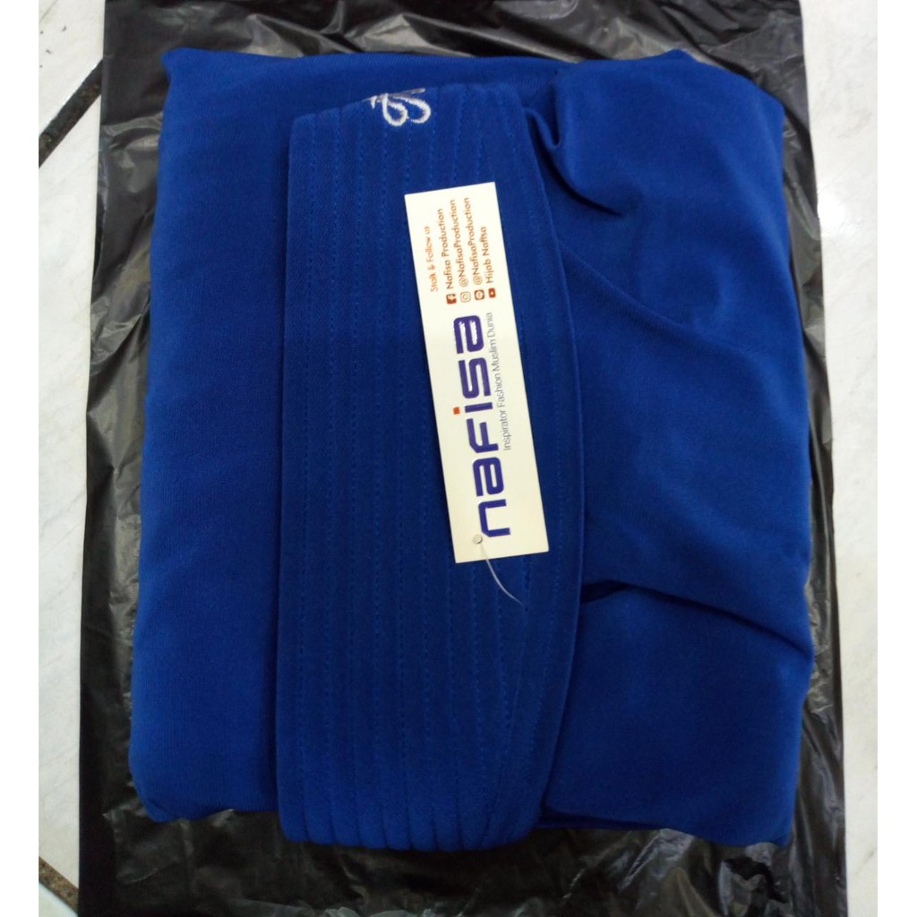 Jilbab Nafisa Nazuwa/Hijab Instan/Kerudung Murah/Berkualitas-Biru Benhoer