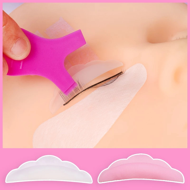 [ 5 Pairs / Set Pink White Eyelash Silicone Pads ][ Women Lashes Makeup Tools ] [ Reusable Eyelash Extension Protect Pad ]