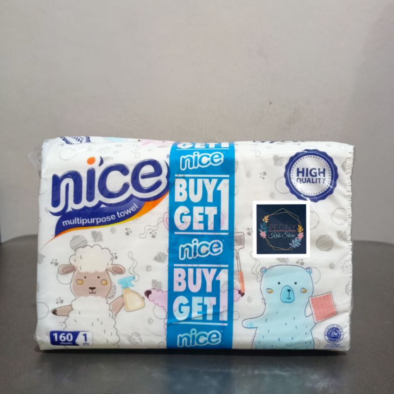 Buy 1 get 1 nice multipurpose towel 160s/nice Tissue multifold 160 sheet