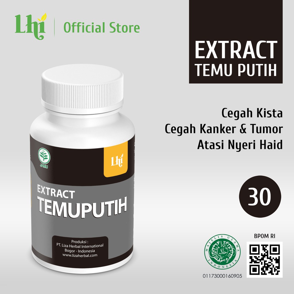 

Temuputih Kapsul LIza Herbal isi 30 Kapsul Untuk Mencegah Kista Kanker dn Tumor