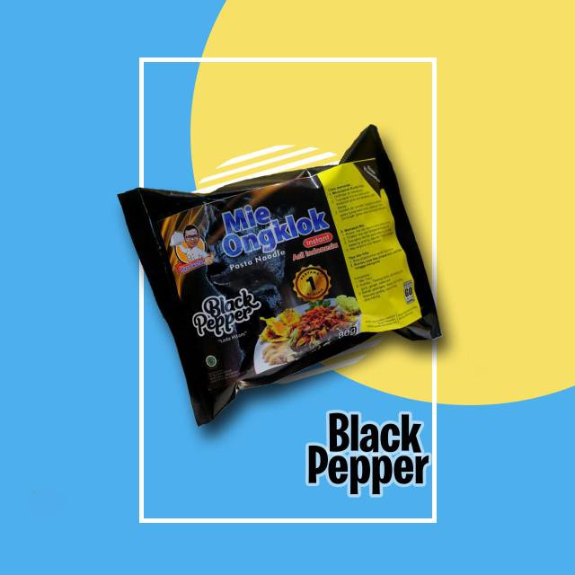 

Mie ongklok instan bumbu black pepper