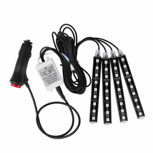 LED DRL Strip Light Car RGB SMD5050 Incl Remote Control Dekorasi Dashboard Mobil 16 Colour