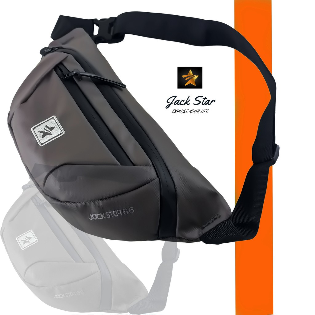 Waist Bag Anti Air Jack Star 66 / Waistbag  Pria Wanita Tas Slempang Distro Tas Selempang Terlaris