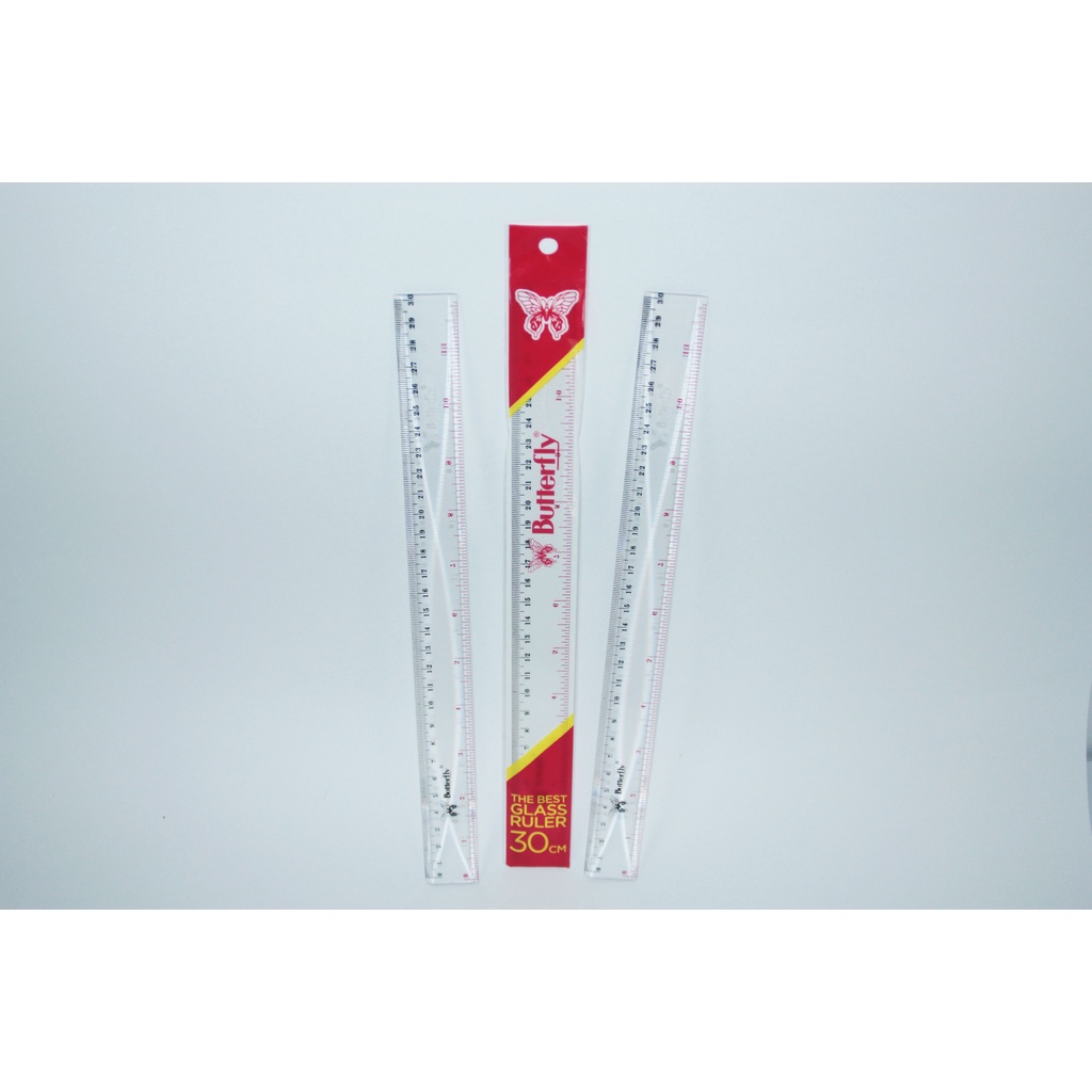 

Penggaris Butterfly 30 CM Transparan