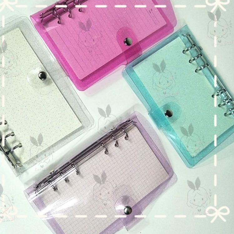 

<ViZ ☼> {READY} LC A6 Binder GLITTER Transparan Shiny Blink COVER ONLY /Diskon now