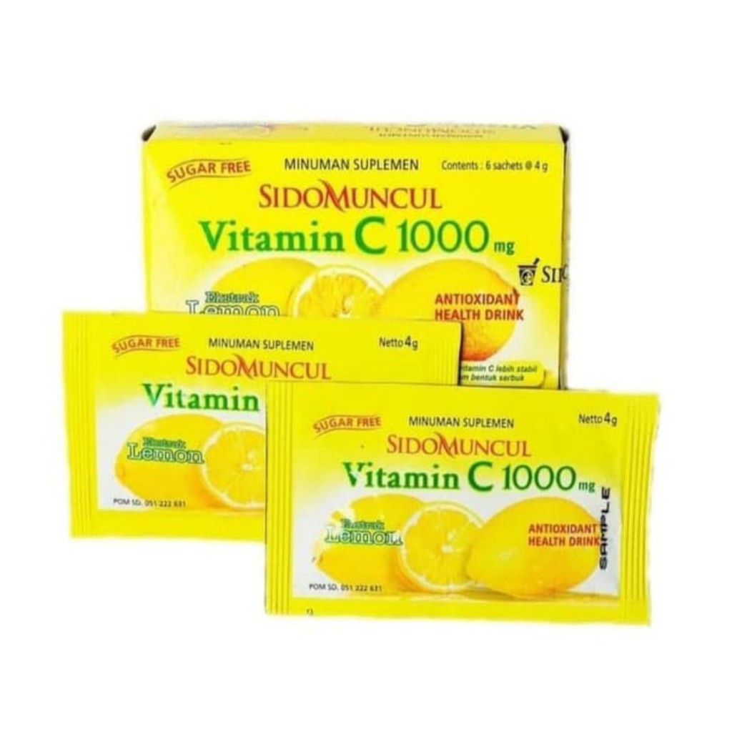 Vitamin C 1000 Sidomuncul Harga Box Isi 6 Sachet Vitamin Daya Tahan Tubuh Shopee Indonesia