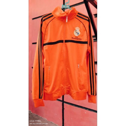 preloved jaket  orange Real Madrid