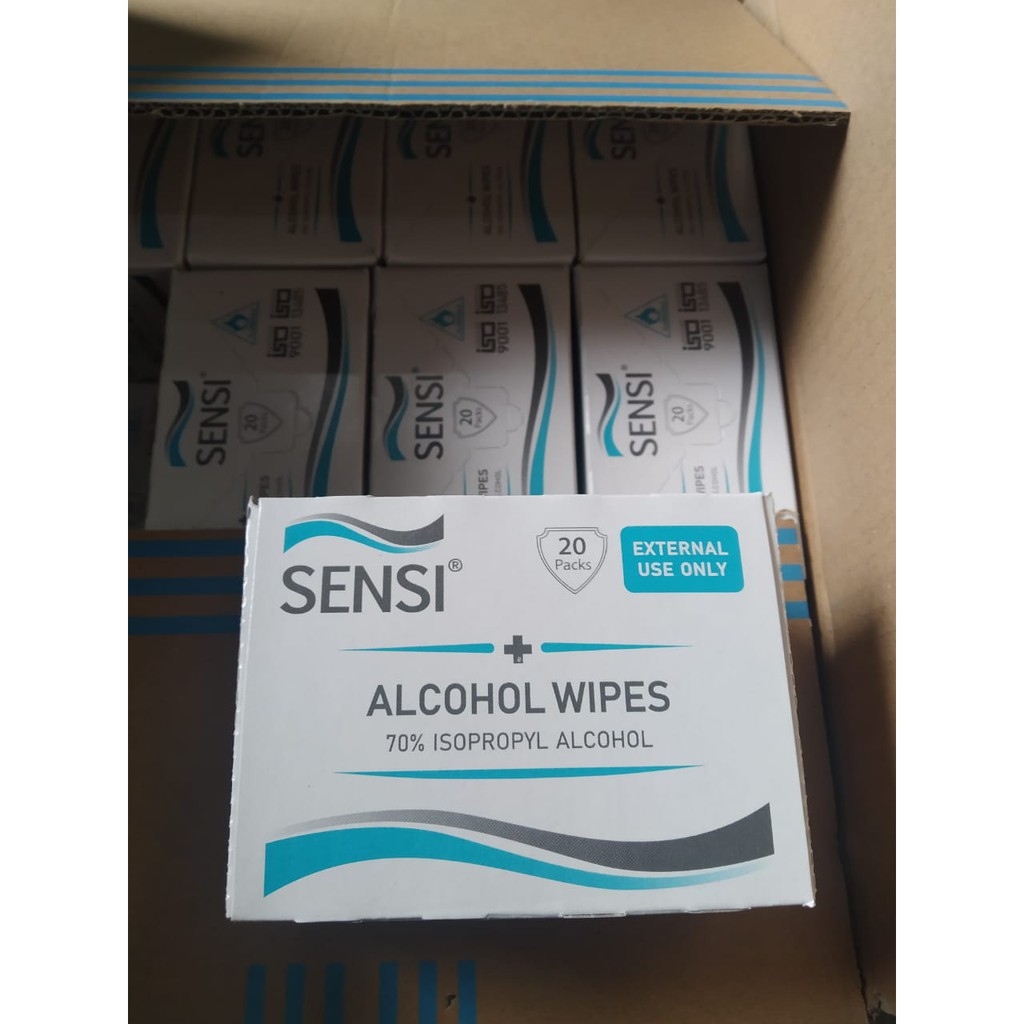 SENSI ALCOHOL WIPES PER BOX 20 PACK ALKOHOL SWAB