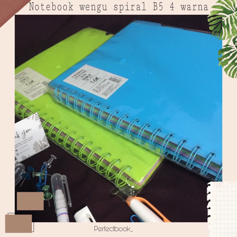 Notebook spiral wengu B5 isi 4 warna