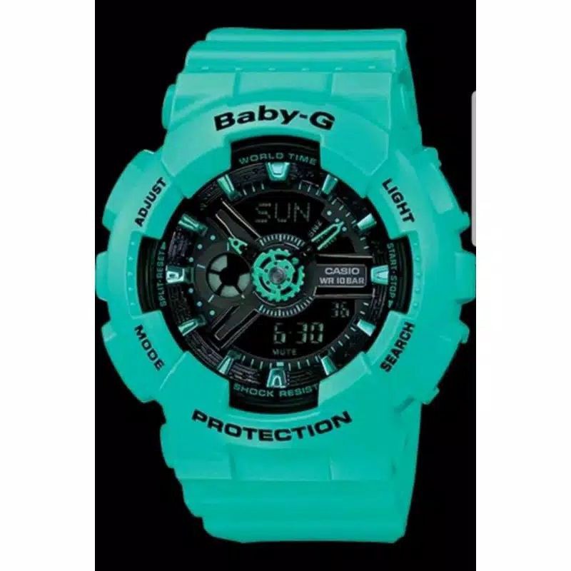 Jam Tangan Wanita Casio Baby G BabyG BA 110 Green Ori BM