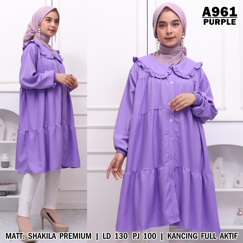 UNION11 - ATASAN TUNIK MUSLIM WANITA CASUAL / BUSANA MUSLIM HIJABER / TUNIK JUMBO WANITA / TUNIK WANITA KEKINIAN FUSCHIA