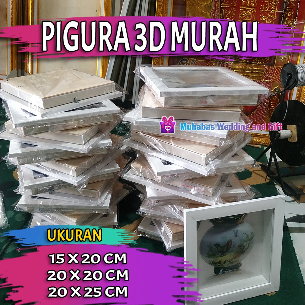 Pigura 3D Pigura Mahar Bingkai Mahar Pernikahan Seserahan Bingkai