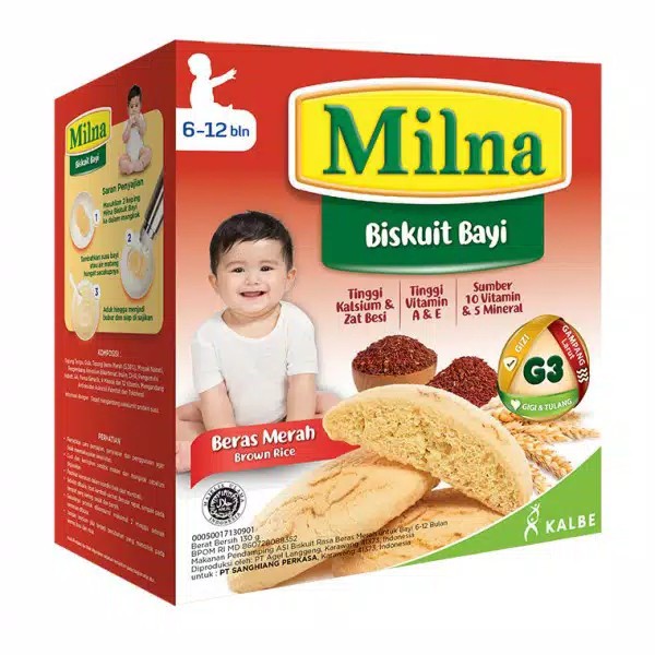MILNA BISKUIT BERAS MERAH 130 GR