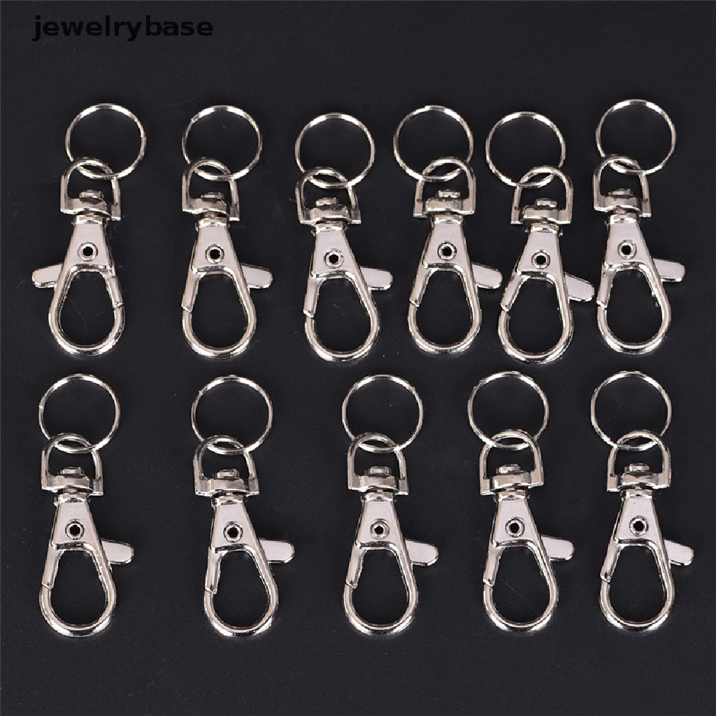 10 Pcs Klip Kait Gantungan Kunci Model Lobster Warna Silver Untuk Hadiah 10pcs Klip Kait Lobster Warna Silver Untuk Gantungan Kunci / Tas