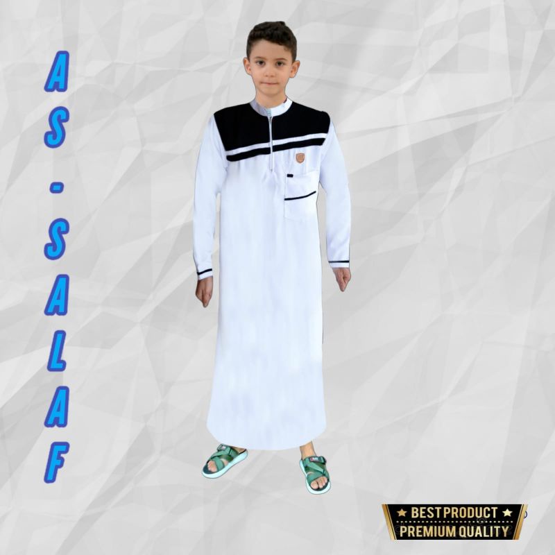 AS-SALAF/jubah anak laki laki/gamis pakistan anak TK,SD,SMP usia 1-14 tahun