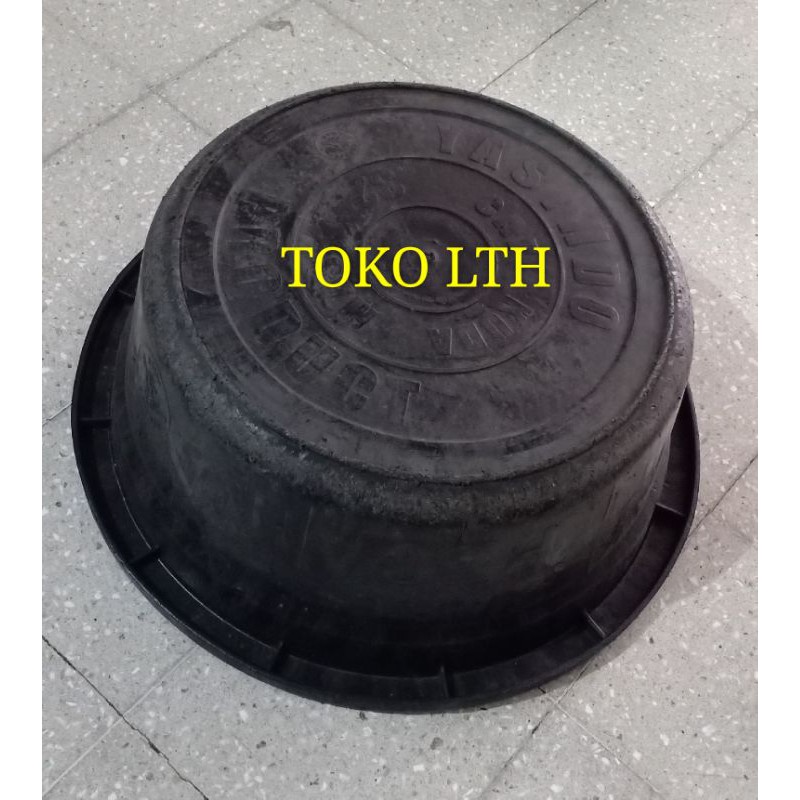 RB BASKOM BAK KARET ANTI PECAH 70 CM BULAT PLASTIK / JOLANG HITAM BESAR / EMBER