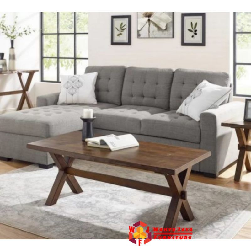 Meja Coffe Kaki Silang