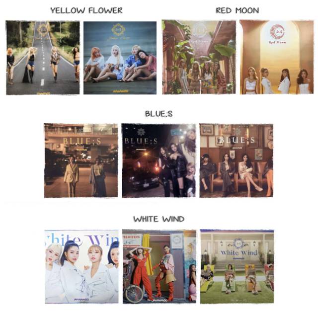 Mamamoo 4Season Poster Set (Yellow Flower, Red Moon, Blue;s, White Wind)