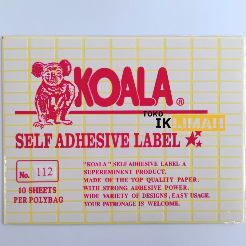 

Kertas Sticker Label Koala No.112 8 x 20 mm