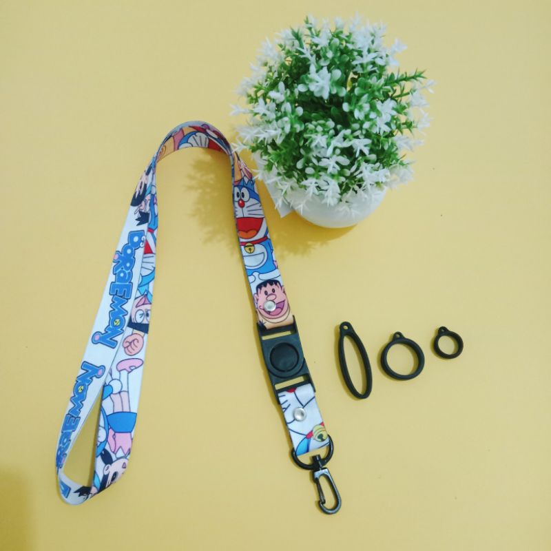 

Lanyard Pods Motif Doraemon 1 | Free 3 Karet Oring