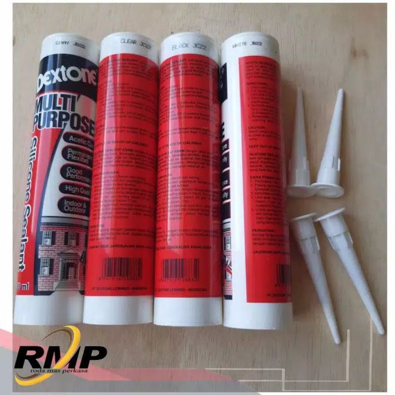 

DEXTONE SILICONE SEALENT LEM KACA ACETIC LEM SILENT WHAIT CLEAR BLACK
