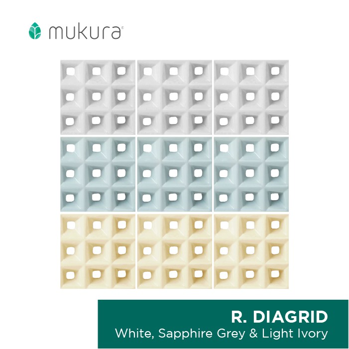 Roster Minimalis Anti Tampias Keramik Mukura Diagrid 20 x 20 cm