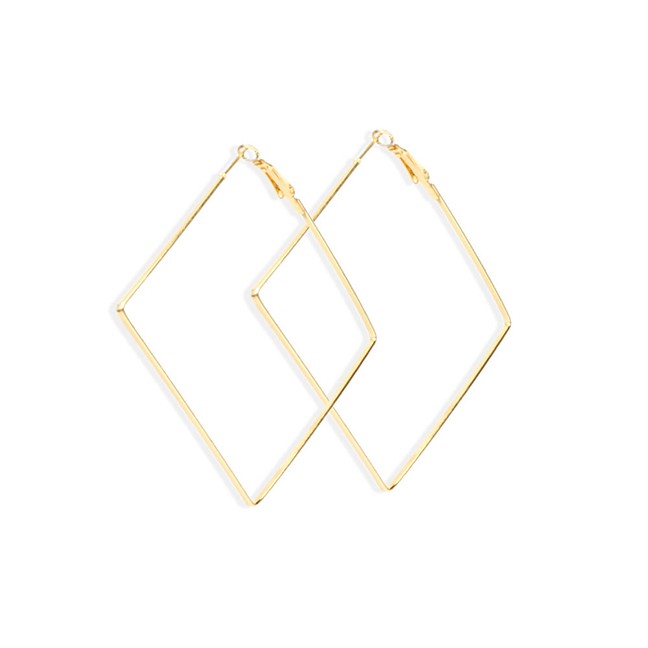 Fashion Square Silver Alloy Geometric Round Five-pointed Star Earrings P23254