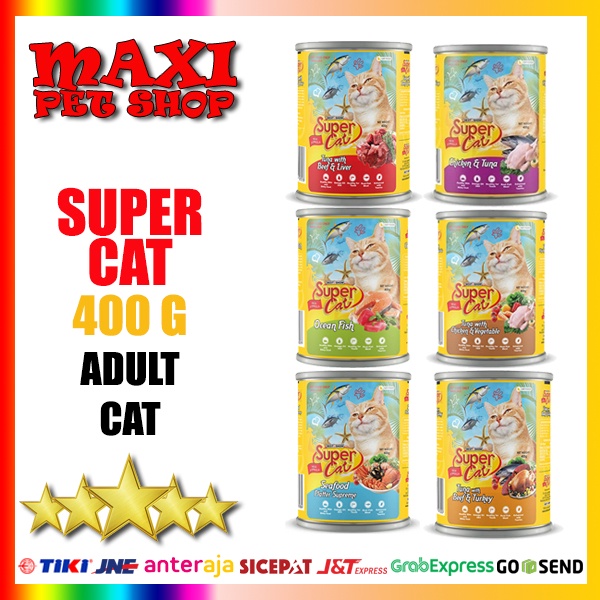 SUPERCAT 400g Adult Makanan Kucing SUPERCAT [GOJEK-GRAB]