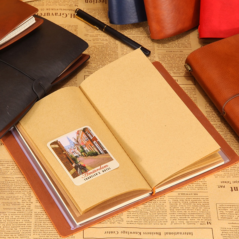 Mary Kraft Paper Notebook Buku Akun Dot Jurnal Diary Memo Blank Halaman Alat Tulis