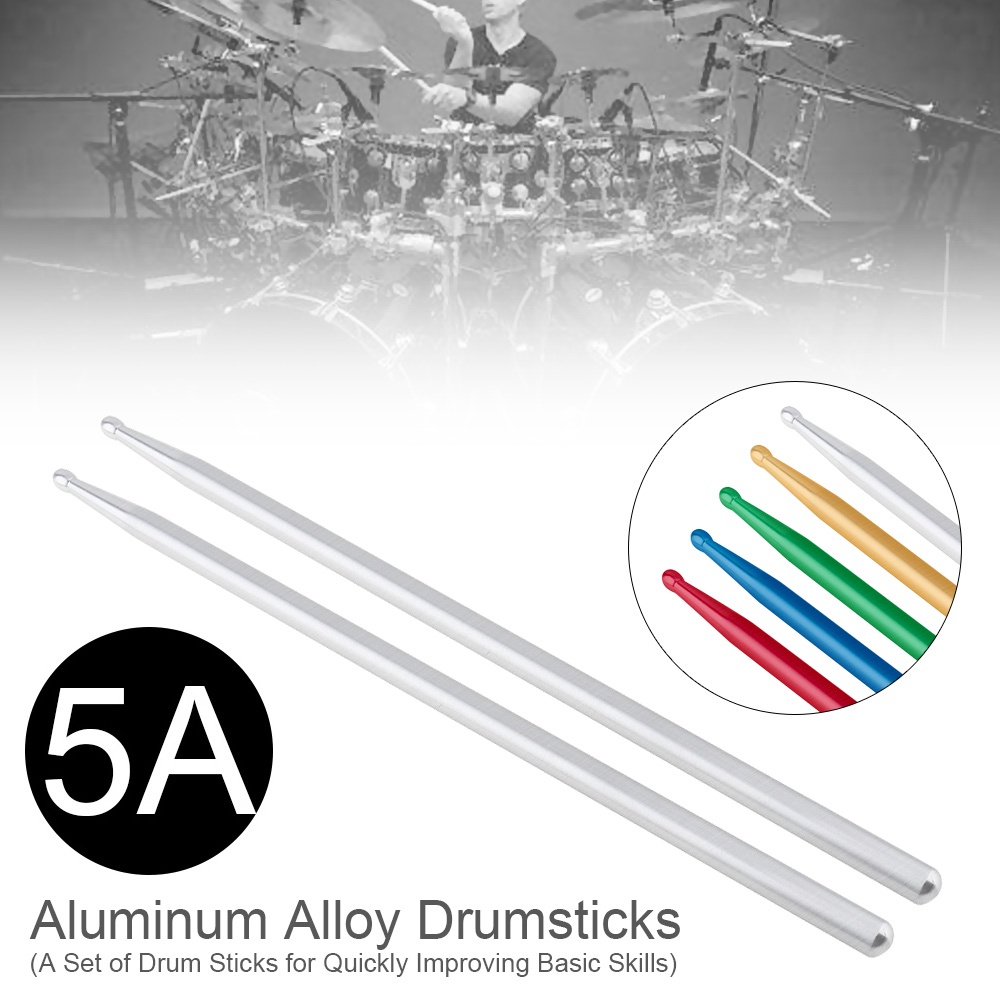 Stik Drum 5A Bahan Aluminum Alloy 5 Warna Untuk Latihan Kekuatan