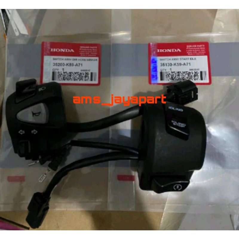 Saklar set kiri kanan Vario 125 Vario 150 LED ESP - idling stop asli ori original AHM
