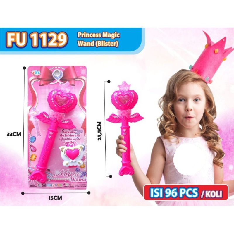 (FREE BATTERAI) FU1129 MAINAN TONGKAT PERI DAN GELANG LAMPU LUCU / MAGIC WAND FAIRY FU 1129