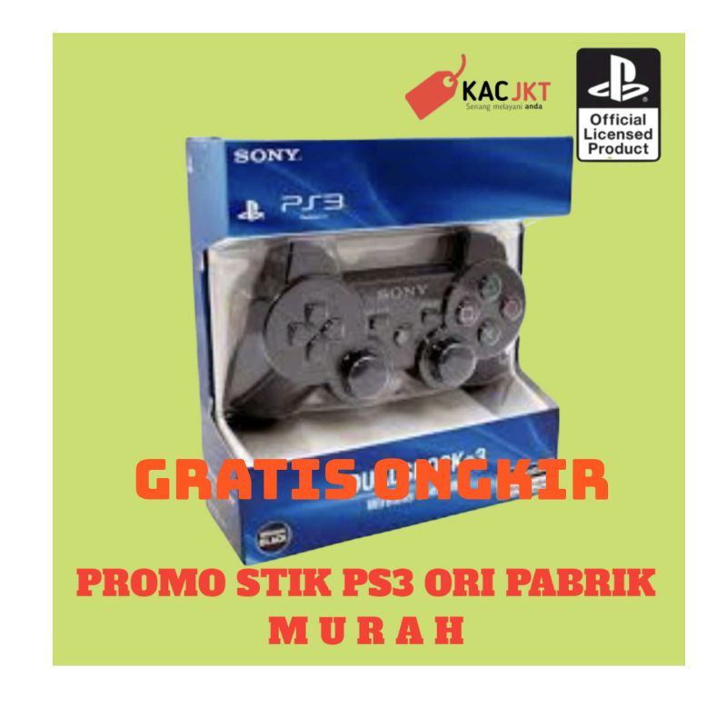 STIK PS3 WIRELESS OP ORI PABRIK HITAM MURAH STICK PS3 MURAH